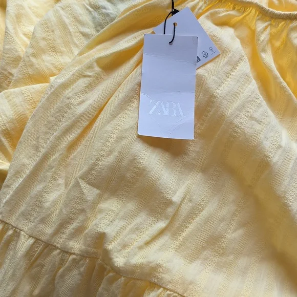 ZARA OPEN BACK MAXI DRESS YELLOW SIZE XL - Picture 11 of 11